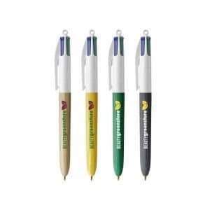 Stylo Bic 4 couleurs Wood assortiment